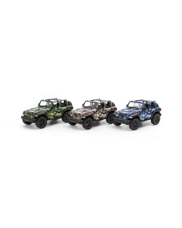KINSMART Металлическая моделька 2018 Jeep Wrangler Camo, маштаб 1:38