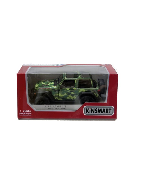 KINSMART Металлическая моделька 2018 Jeep Wrangler Camo, маштаб 1:38