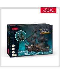 CUBICFUN 3D-пазл c LED-подсветкой Парусник "Месть королевы Анны"