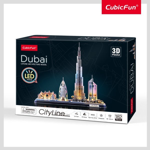 CUBICFUN City Line 3D-пазл c LED-подсветкой Дубай