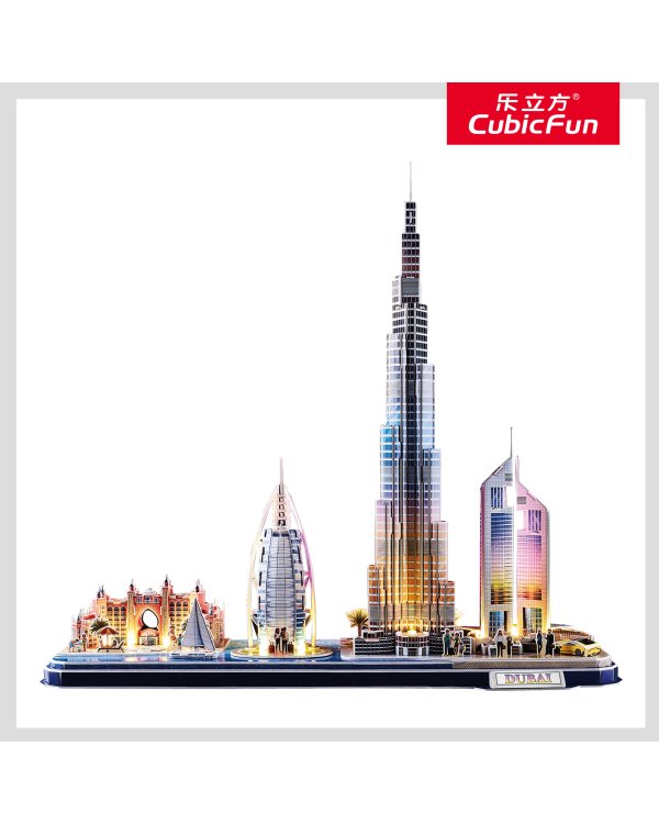 CUBICFUN City Line 3D-пазл c LED-подсветкой Дубай