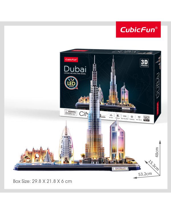 CUBICFUN City Line 3D-пазл c LED-подсветкой Дубай