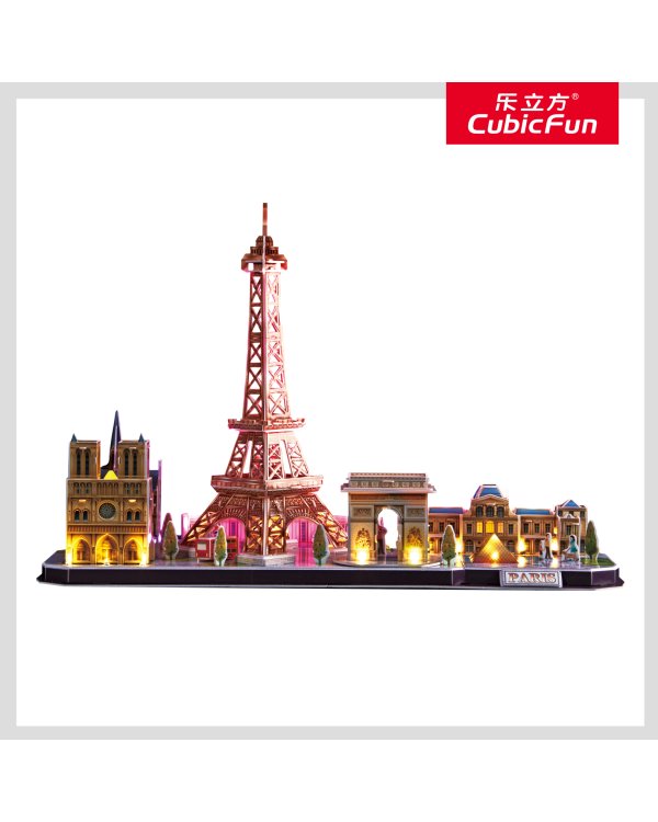 CUBICFUN City Line 3D-пазл c LED-подсветкой Париж