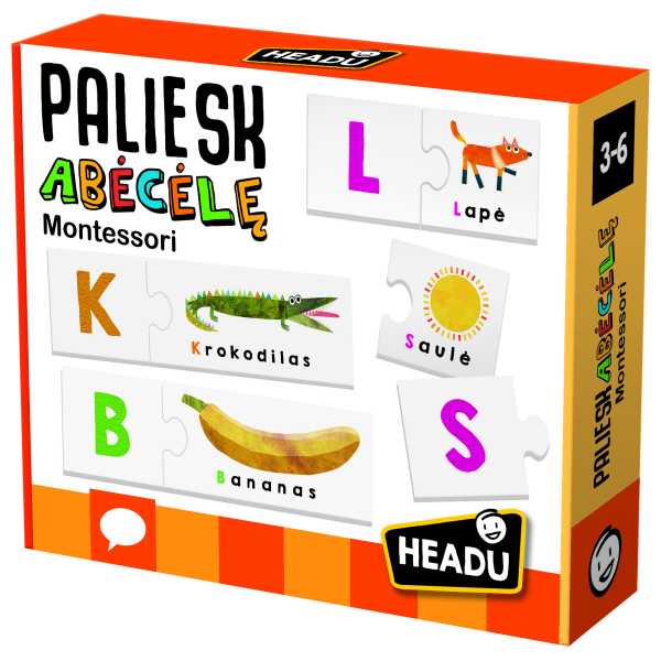 HEADU Монтессори Touch Abc пазл (на лит. языке) HEADU Монтессори Touch Abc пазл (на лит. языке)