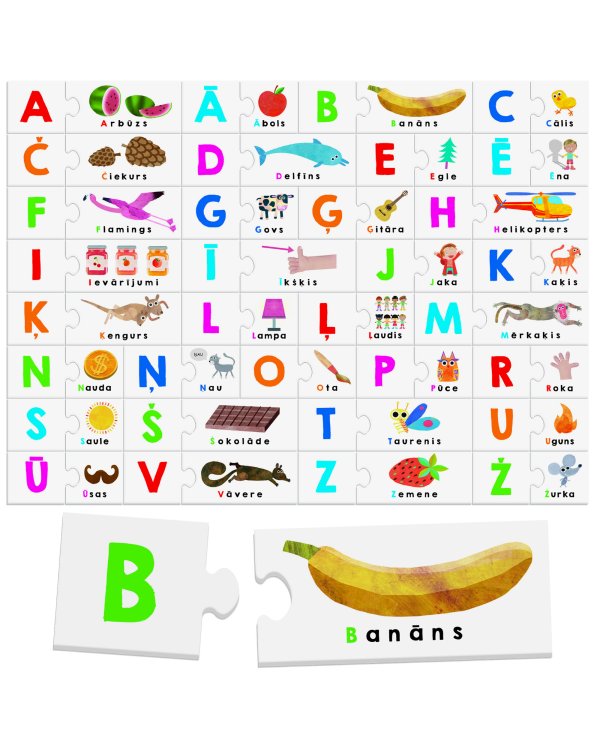 HEADU Монтессори Touch Abc пазл (на лат. языке)