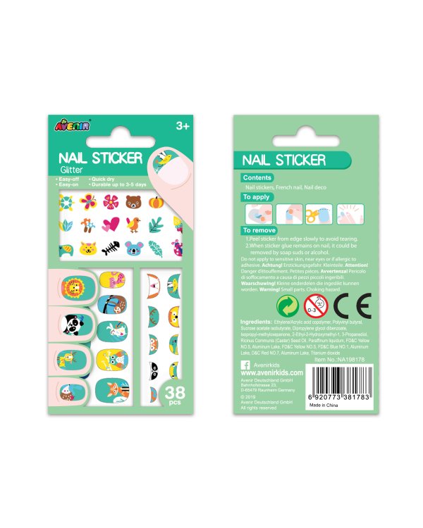 AVENIR Стикеры для ногтей: Животные