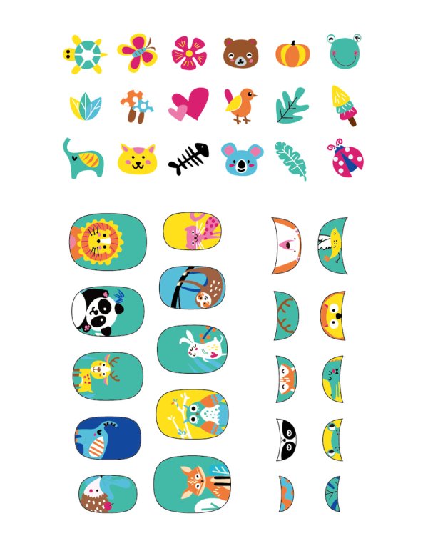 AVENIR Стикеры для ногтей: Животные