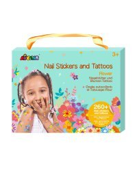 AVENIR Наклейки для ногтей и татуировки (260+ штук) - "Цветы"
