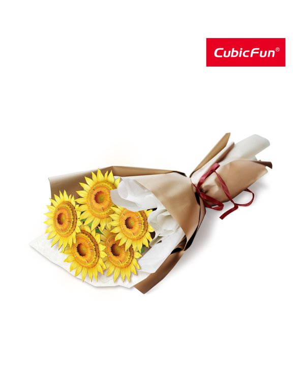 CUBICFUN 3D пазл «Букет цветов – подсолнухи»