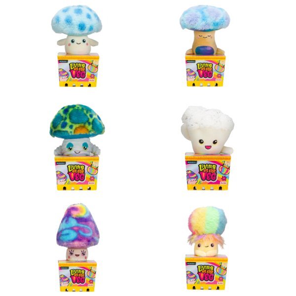 LIVING ON THE VEG S1 Мягкая игрушка Грибочек, 15 см