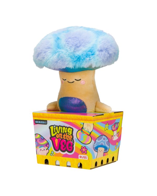 LIVING ON THE VEG S1 Мягкая игрушка Грибочек, 15 см