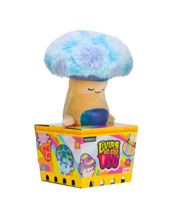 LIVING ON THE VEG S1 Мягкая игрушка Грибочек, 15 см