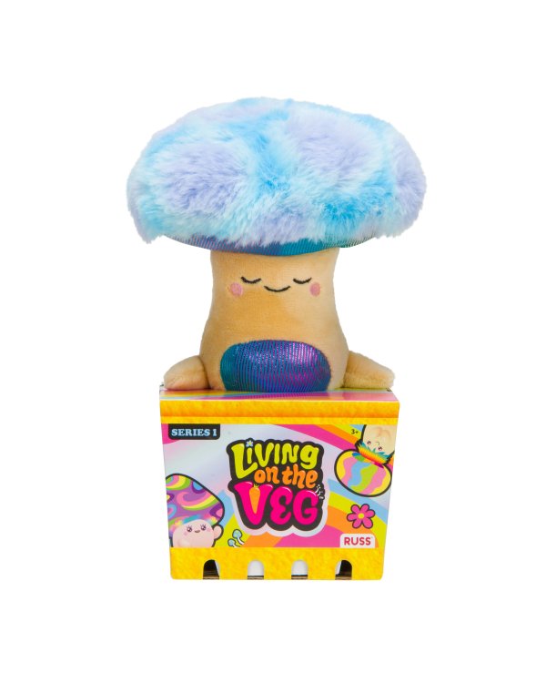 LIVING ON THE VEG S1 Мягкая игрушка Грибочек, 15 см