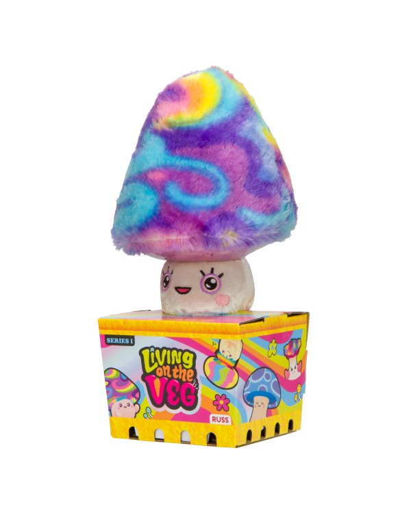 LIVING ON THE VEG S1 Мягкая игрушка Грибочек, 15 см