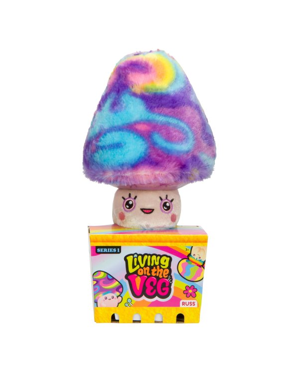 LIVING ON THE VEG S1 Мягкая игрушка Грибочек, 15 см