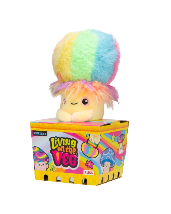 LIVING ON THE VEG S1 Мягкая игрушка Грибочек, 15 см
