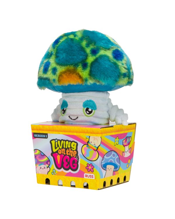 LIVING ON THE VEG S1 Мягкая игрушка Грибочек, 15 см