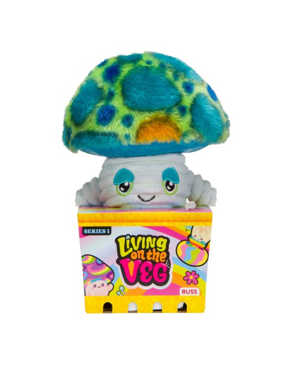LIVING ON THE VEG S1 Мягкая игрушка Грибочек, 15 см
