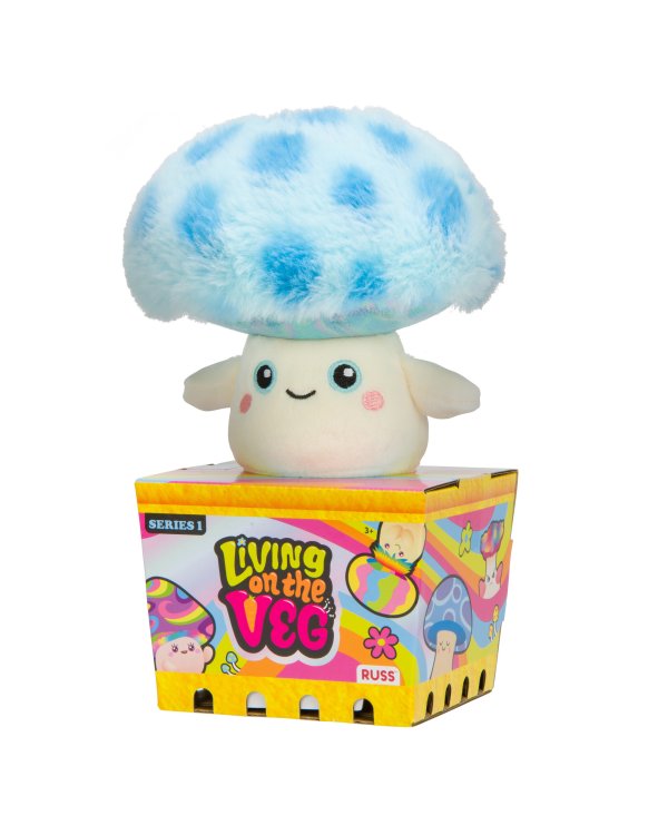 LIVING ON THE VEG S1 Мягкая игрушка Грибочек, 15 см