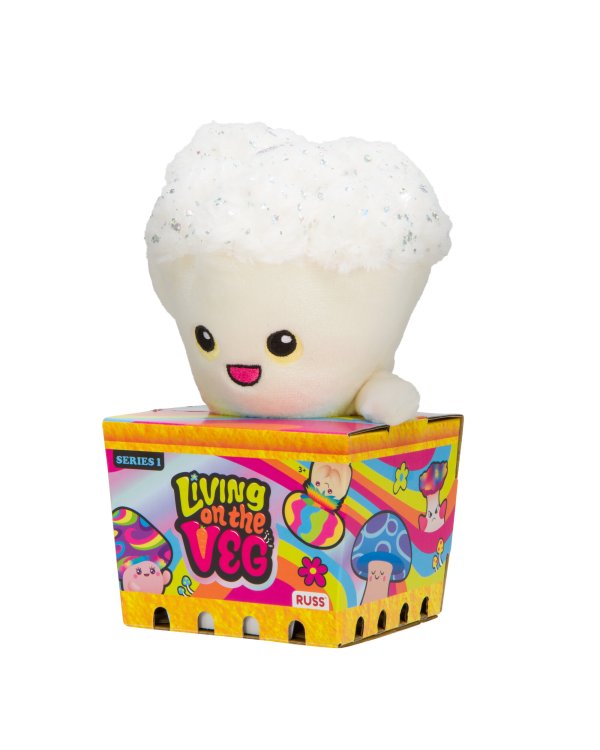 LIVING ON THE VEG S1 Мягкая игрушка Грибочек, 15 см