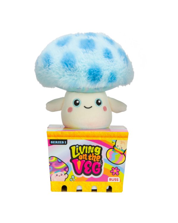 LIVING ON THE VEG S1 Мягкая игрушка Грибочек, 15 см