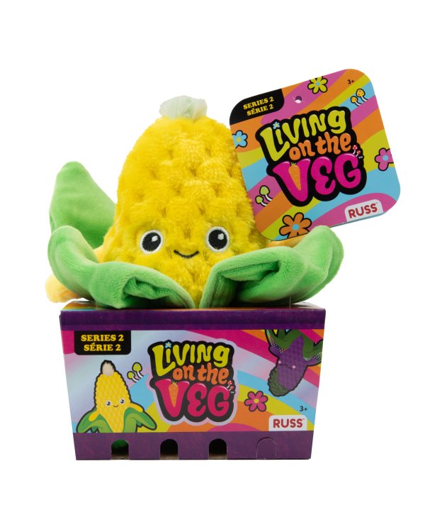 LIVING ON THE VEG Мягкая игрушка Кукуруза, 15 см, S2