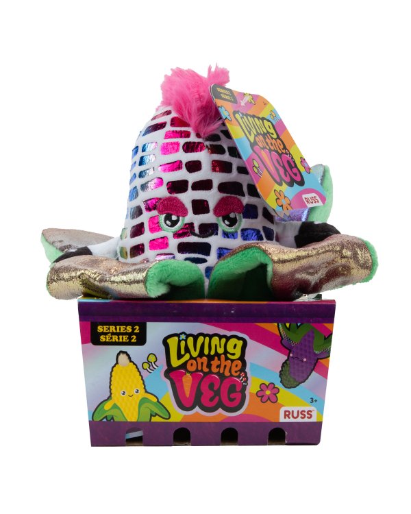 LIVING ON THE VEG Мягкая игрушка Кукуруза, 15 см, S2
