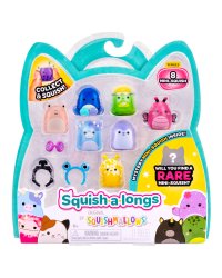 SQUISHMALLOWS SQUISH-A-LONGS Комплект фигурок, 8 шт, 2,5 см