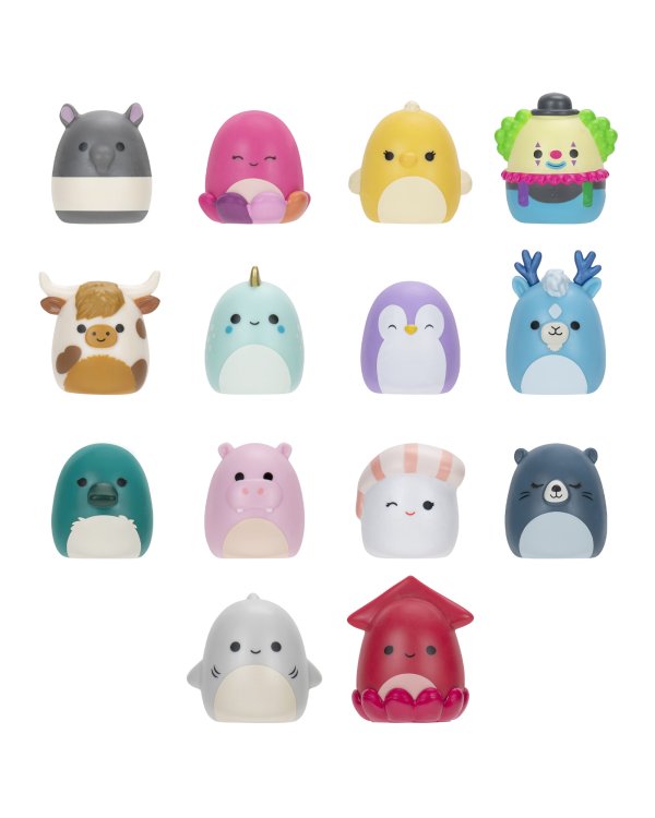 SQUISHMALLOWS SQUISH-A-LONGS Комплект фигурок, 14 шт, 2,5 см