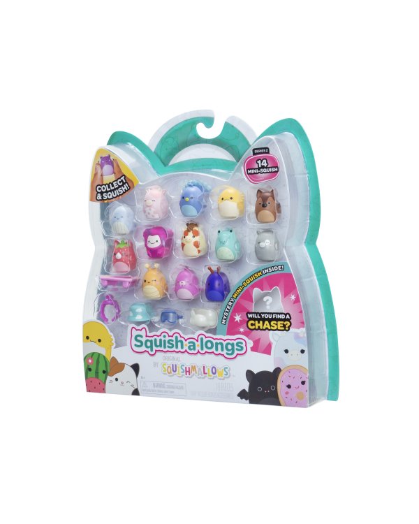 SQUISHMALLOWS SQUISH-A-LONGS Комплект фигурок, 14 шт, 2,5 см