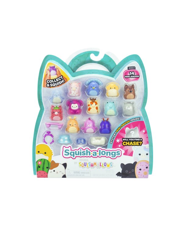 SQUISHMALLOWS SQUISH-A-LONGS Комплект фигурок, 14 шт, 2,5 см
