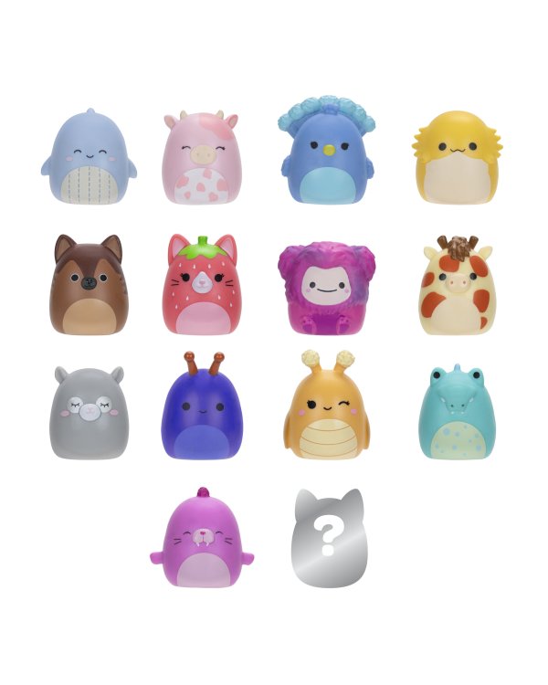 SQUISHMALLOWS SQUISH-A-LONGS Комплект фигурок, 14 шт, 2,5 см