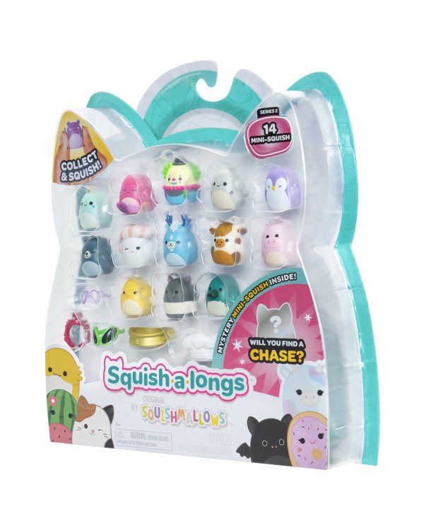 SQUISHMALLOWS SQUISH-A-LONGS Комплект фигурок, 14 шт, 2,5 см