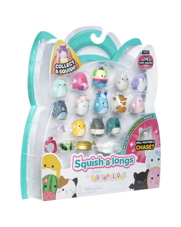 SQUISHMALLOWS SQUISH-A-LONGS Комплект фигурок, 14 шт, 2,5 см