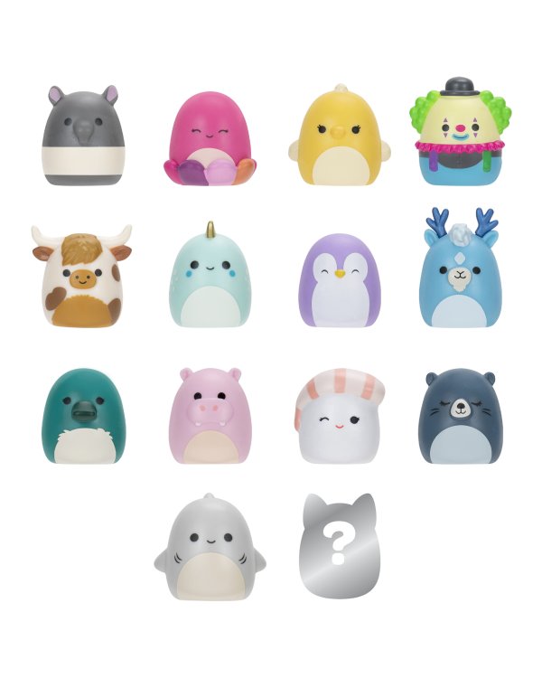 SQUISHMALLOWS SQUISH-A-LONGS Комплект фигурок, 14 шт, 2,5 см