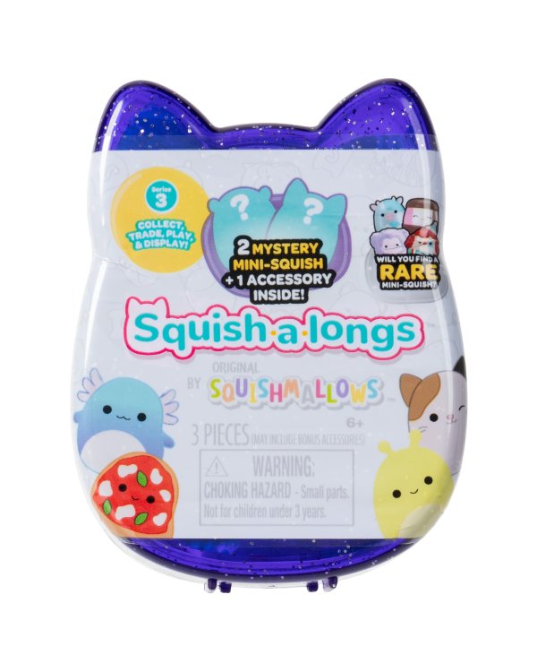 SQUISHMALLOWS SQUISH-A-LONGS Фигурки-сюрприз, 2 шт, 2,5 cm