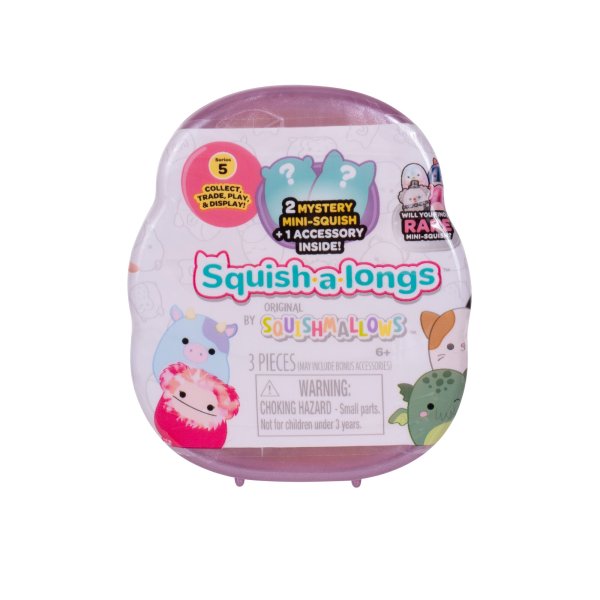 SQUISHMALLOWS SQUISH-A-LONGS Фигурки-сюрприз, 2 шт, 2,5 cm