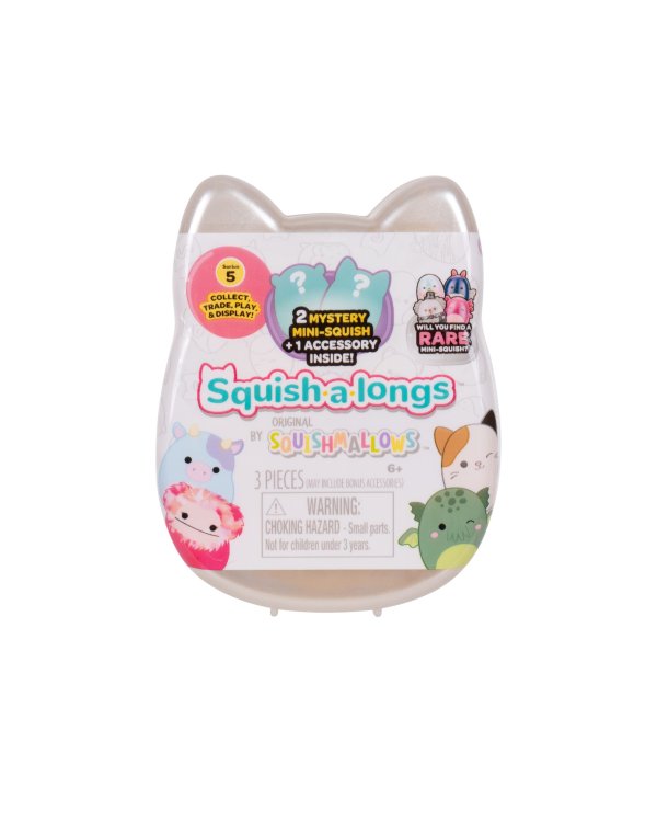 SQUISHMALLOWS SQUISH-A-LONGS Фигурки-сюрприз, 2 шт, 2,5 cm