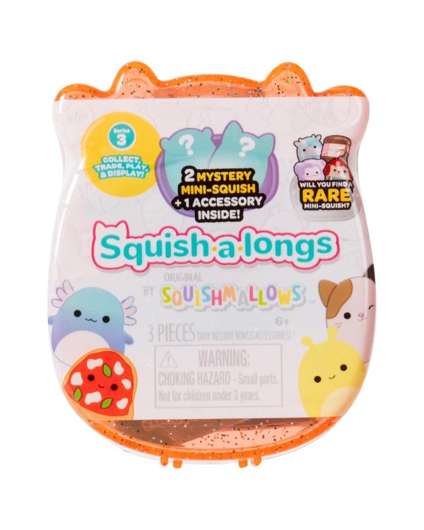 SQUISHMALLOWS SQUISH-A-LONGS Фигурки-сюрприз, 2 шт, 2,5 cm