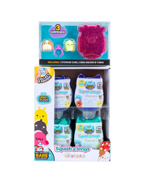 SQUISHMALLOWS SQUISH-A-LONGS Фигурки-сюрприз, 2 шт, 2,5 cm