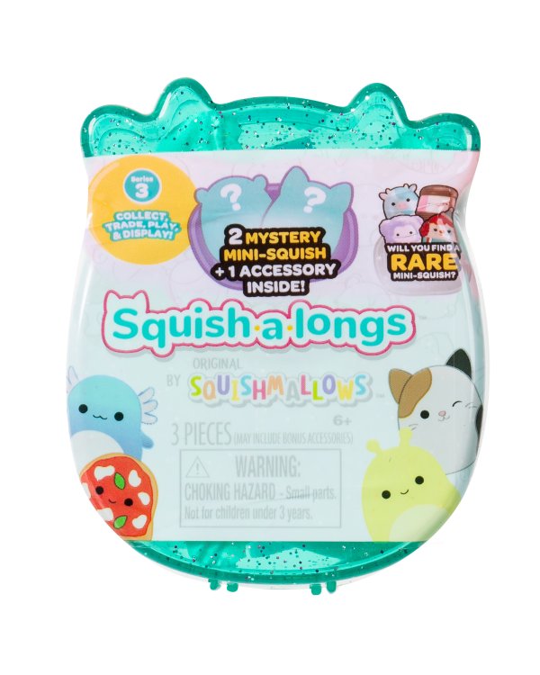SQUISHMALLOWS SQUISH-A-LONGS Фигурки-сюрприз, 2 шт, 2,5 cm