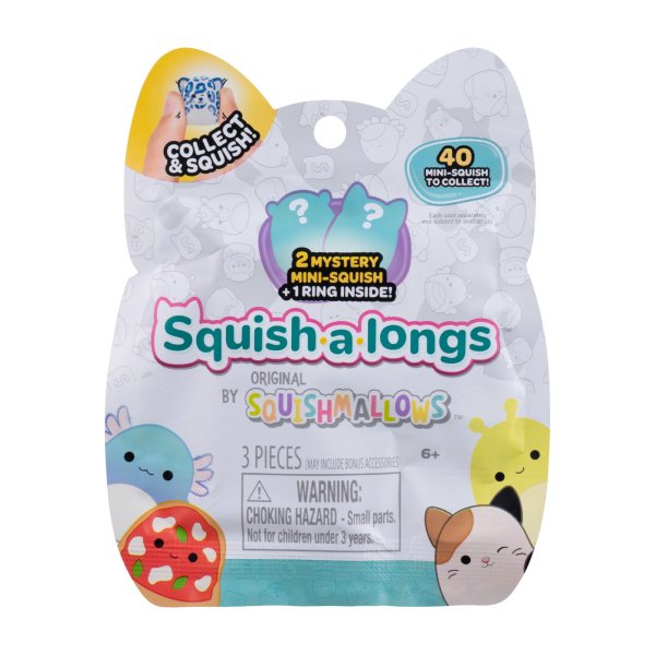 SQUISHMALLOWS SQUISH-A-LONGS Фигурки-сюрприз, 2 шт, 2,5 cm