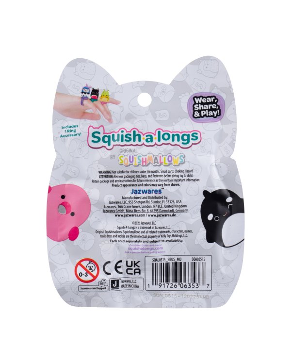SQUISHMALLOWS SQUISH-A-LONGS Фигурки-сюрприз, 2 шт, 2,5 cm
