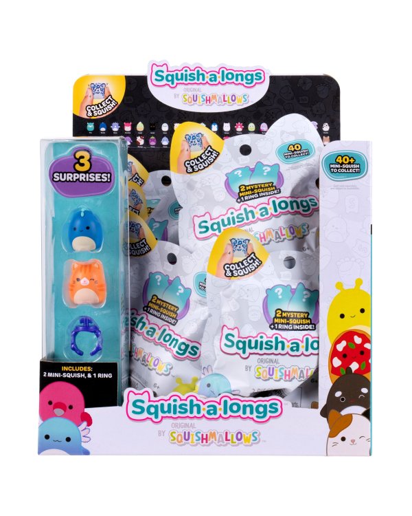 SQUISHMALLOWS SQUISH-A-LONGS Фигурки-сюрприз, 2 шт, 2,5 cm