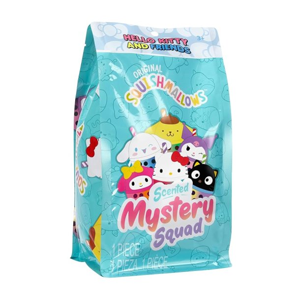 SQUISHMALLOWS HELLO KITTY Mystery Squad W25 Плюшевая игрушка-сюрприз с запахом, 12 см