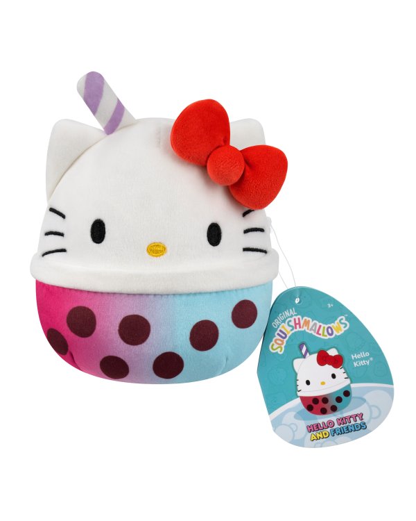 SQUISHMALLOWS HELLO KITTY Mystery Squad W25 Плюшевая игрушка-сюрприз с запахом, 12 см