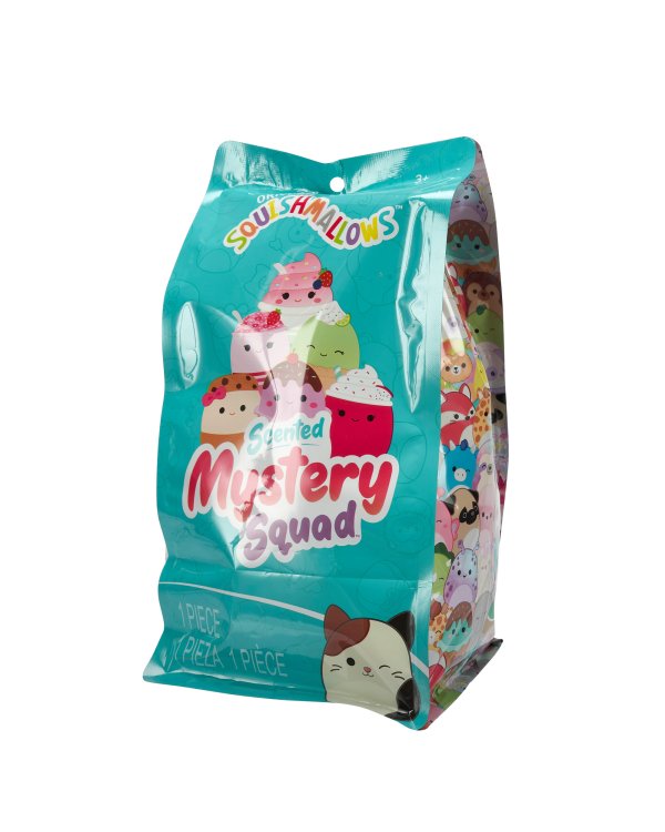 SQUISHMALLOWS Mystery Squad W21 Плюшевая игрушка-сюрприз с запахом, 20 см