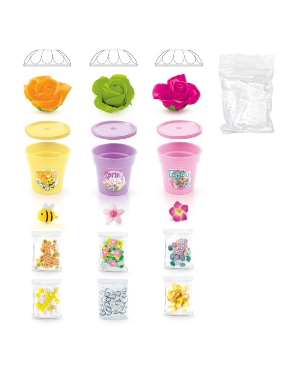 SO SLIME комплект для изготовления слайма Цветочный горшок, 3 шт