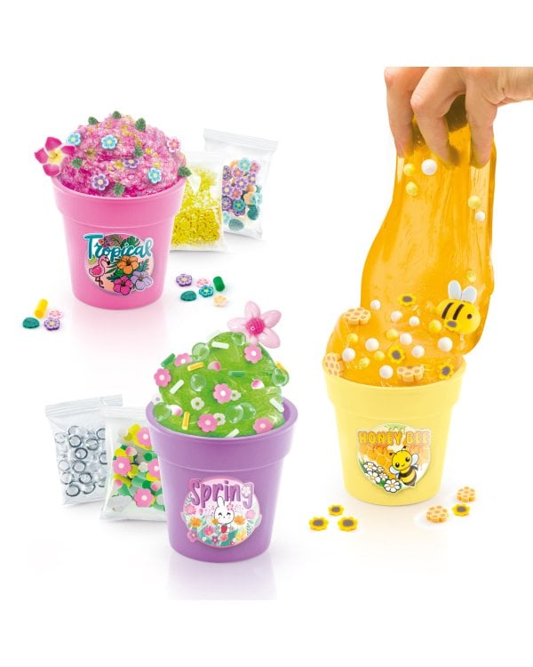 SO SLIME комплект для изготовления слайма Цветочный горшок, 3 шт