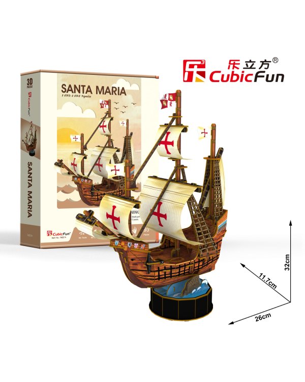 CUBICFUN 3D пазл Парусник "Санта-Мария"
